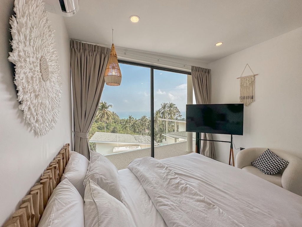Ko Samui Contemporary Sea view Villa Bedroom