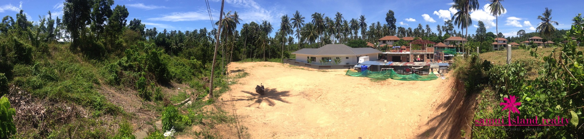 Koh Samui Land Plots For Sale Maenam Panoramic Image Of All 3 Plots