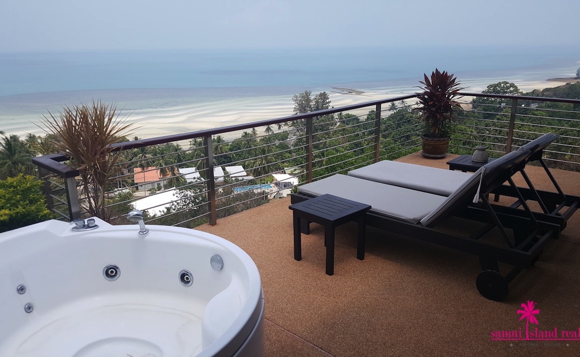 Koh Samui Sunset Villa For Sale Bedroom Balcony