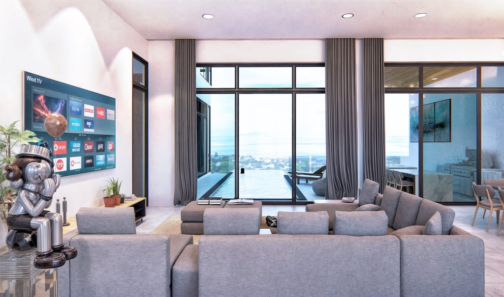 Luxurious Sea View Villa In Chaweng Koh Samui ounge