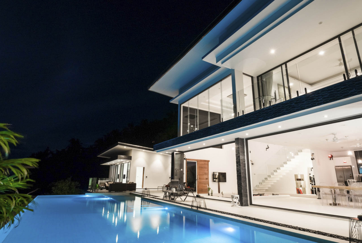 Mams Hill Villa Koh Samui Exterior Night