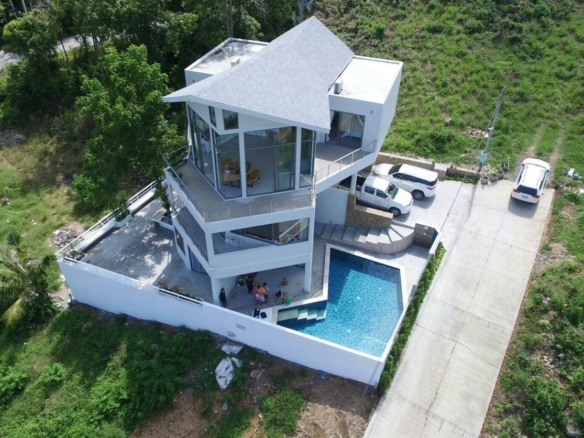 Modern Sea View Villa For Sale Plai Laem – Residential All in Koh Samui, Thailand
