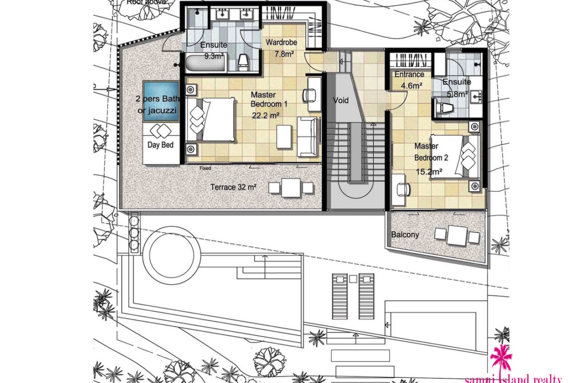 Amethyst Villa Top Floor Plan