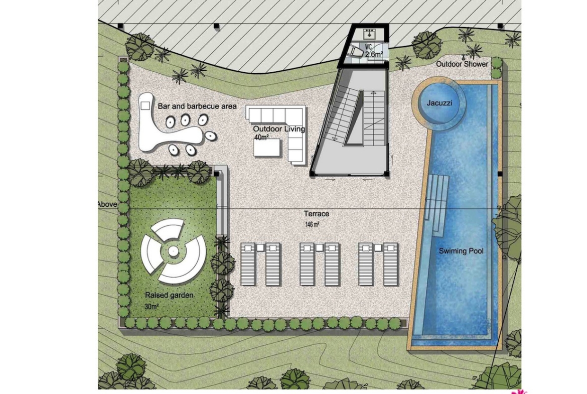 Diamond Villas Pool Deck Floor Plan