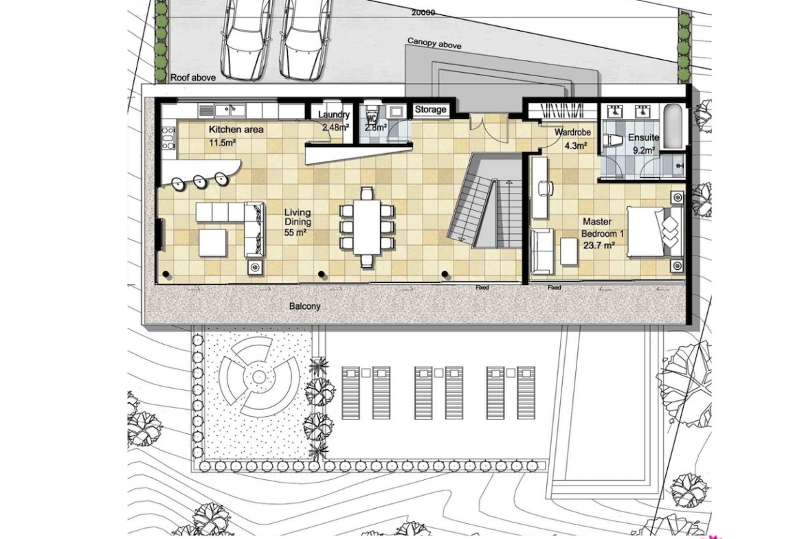Diamond Villas Top Floor Plan