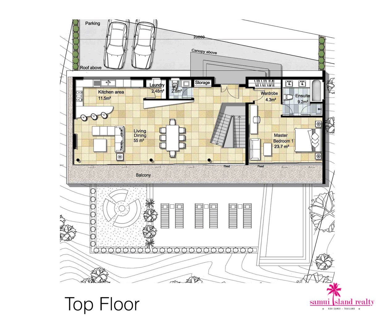 Diamond Villas Top Floor Plan