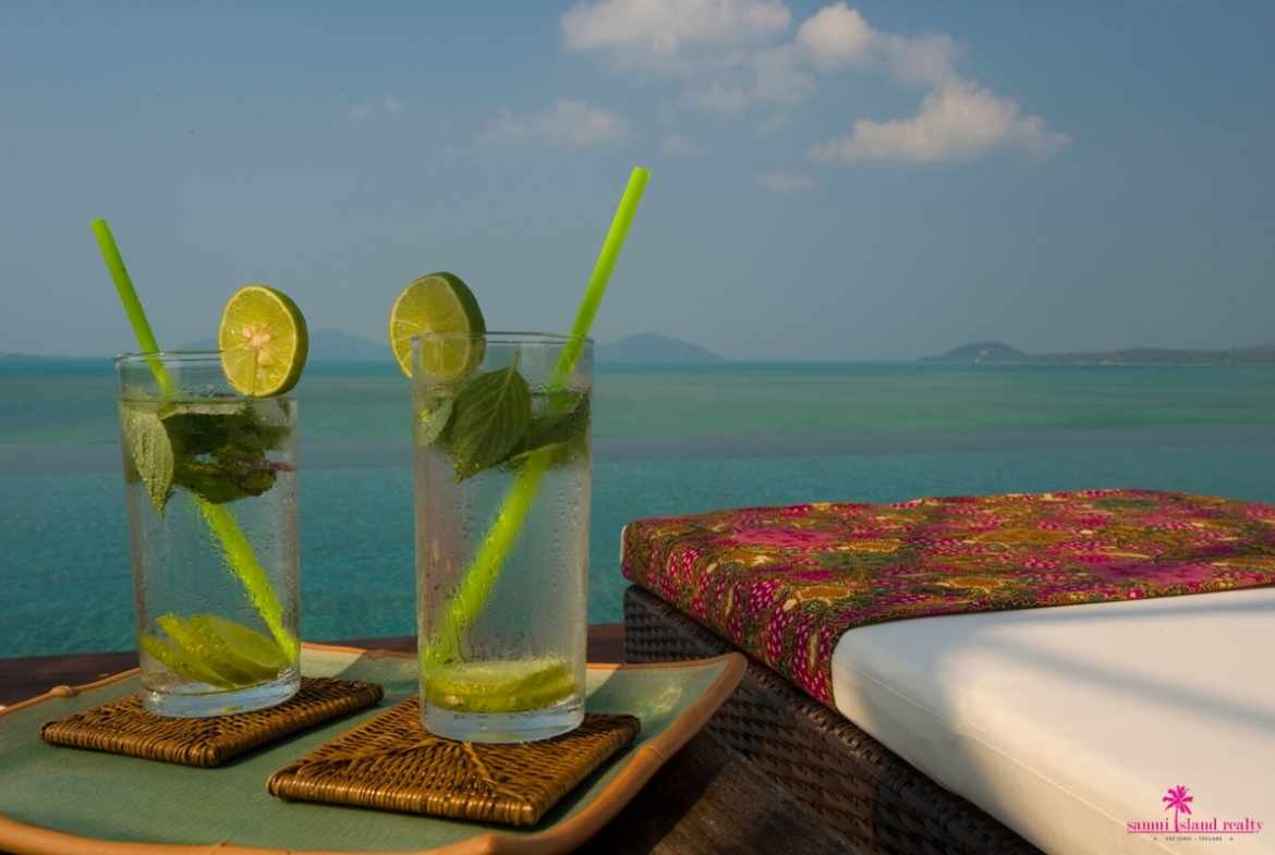 Villa Samudra For Rent Koh Samui, Drinks By The Pool