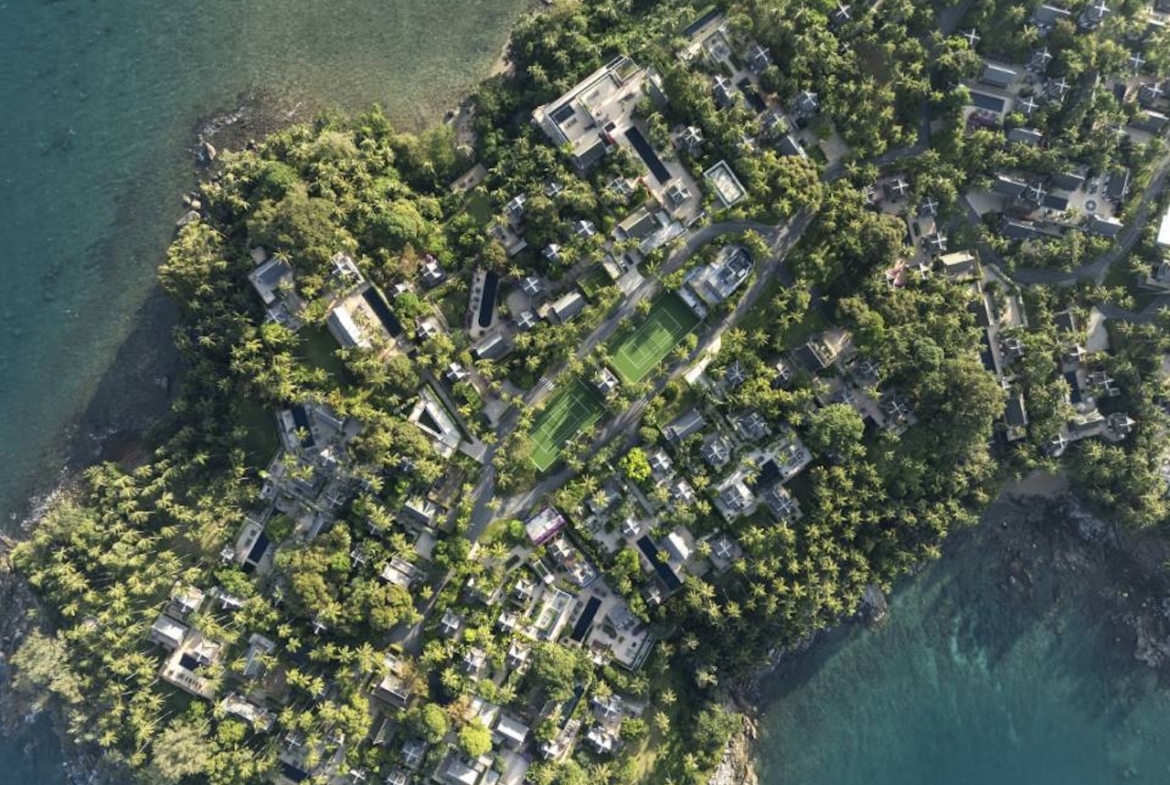 Phuket Luxury Oceanfront Property Aerial Above