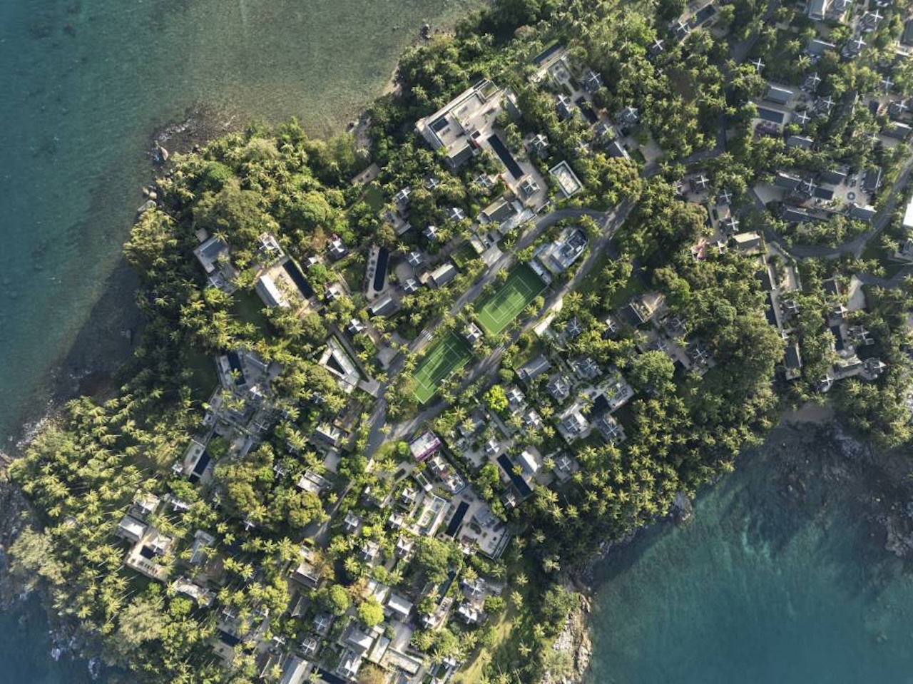 Phuket Luxury Oceanfront Property Phuket Luxury Oceanfront Property Aerial Above
