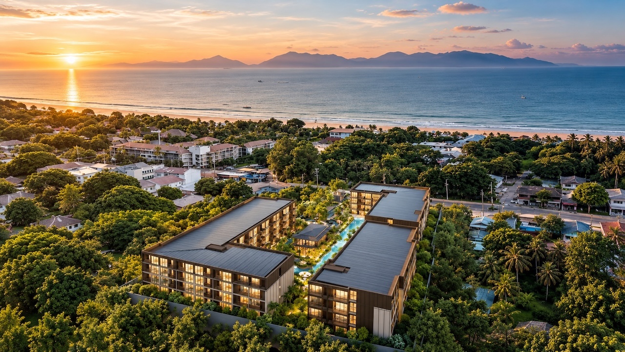 The Astra Samui Aerial Render