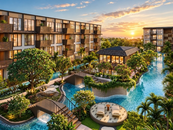 The Astra Samui One-Bedroom Apartments Communal Area